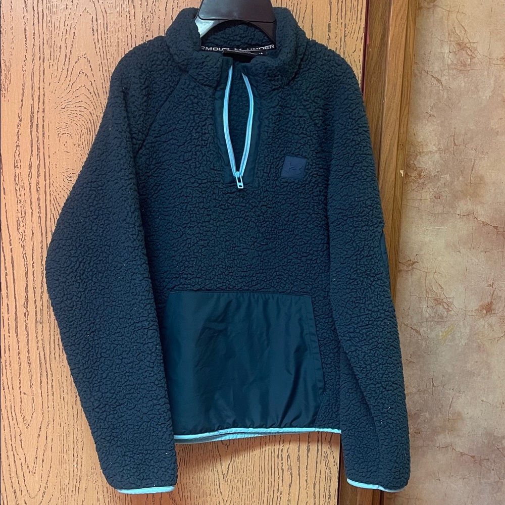 Under Armour Blue Sherpa Pullover with Light Blue Accents